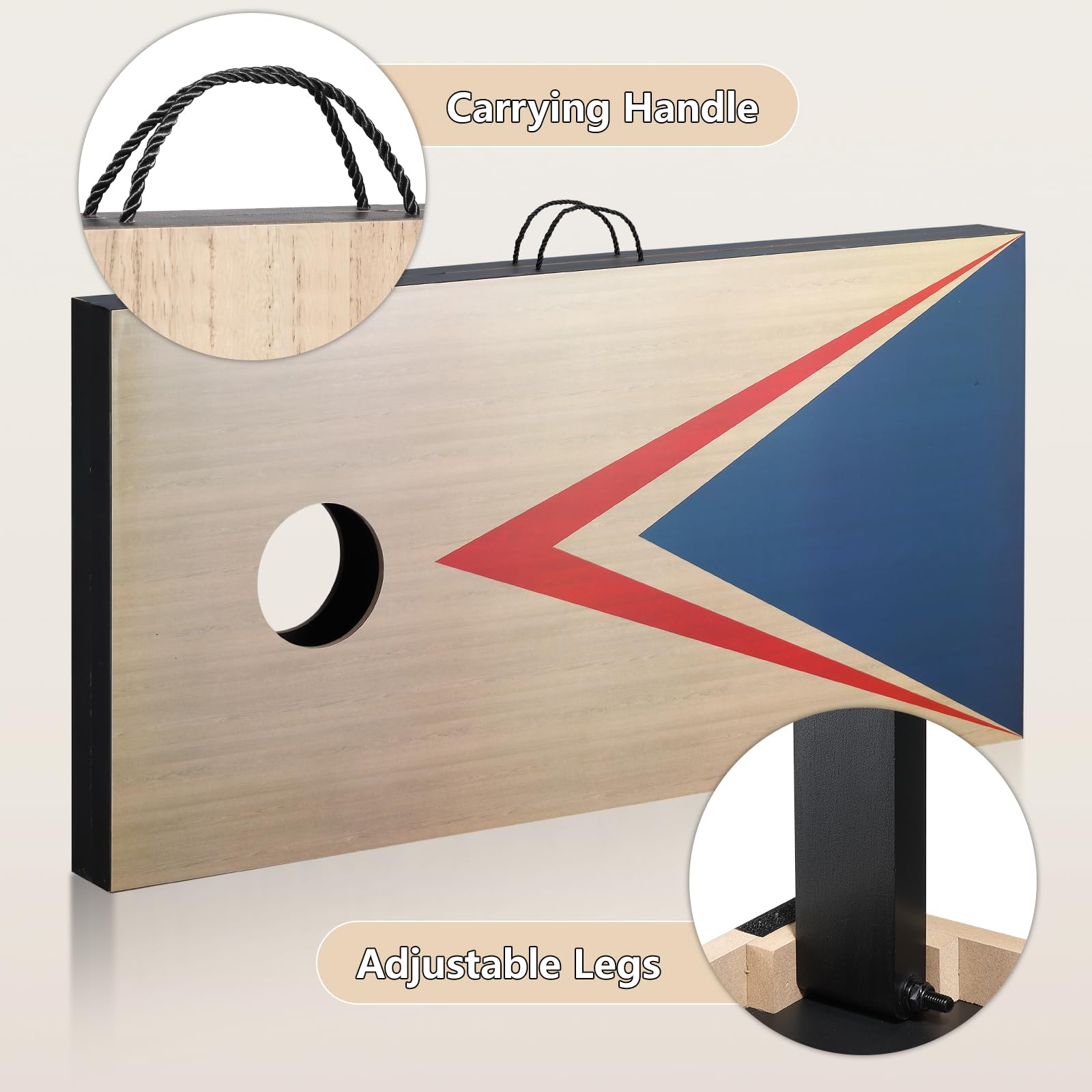 Amazon.com : TIXWOOK Cornhole Sets 4 x 2 ft with 8 Bean Bags